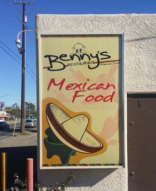 Benny's sign install Tucson