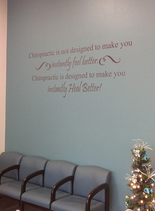 Fowler Chiropractic vinyl graphics Tucson