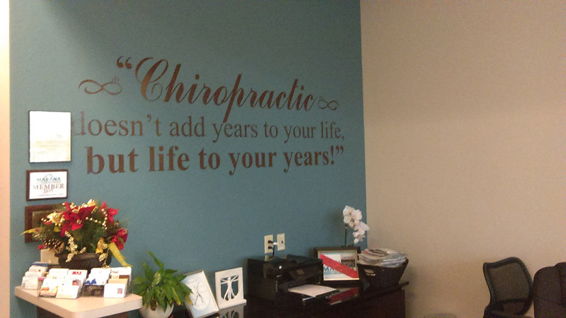 Fowler Chiropractic vinyl graphics Tucson