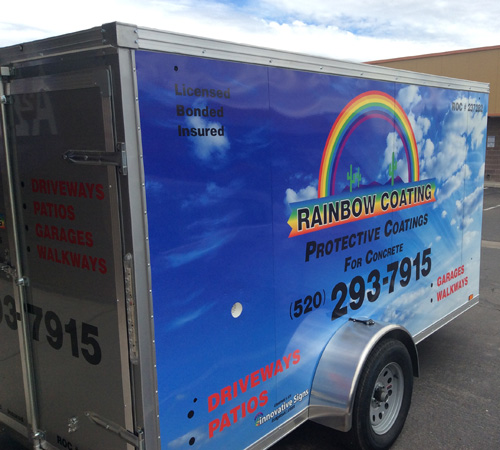 rainbow coating trailer wrap Tucson