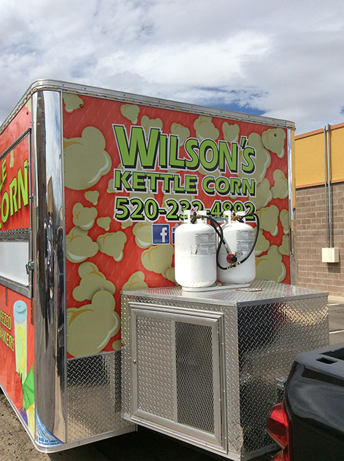 Kettle corn trailer wrap Tucson