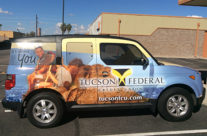 Vehicle wraps Tucson TFCU car wrap