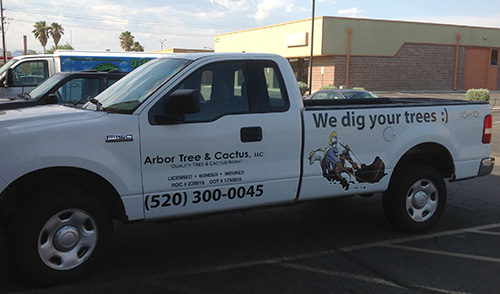Arbor Tree Truck vinyl graphics Tucson