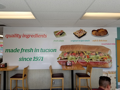 Eegee's wall wrap Tucson graphics