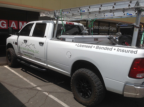 Caliber Builders Truck Vinyl Install