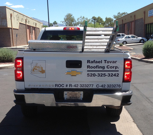 Rafael Tovar Roofing Tucson Vehicle Graphics