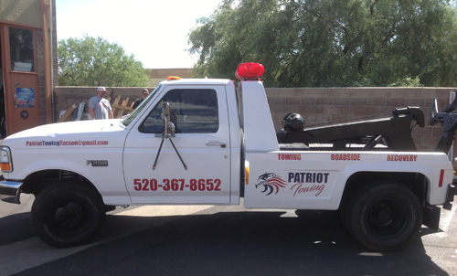 Patriot Towing Truck Decals Install Tucson